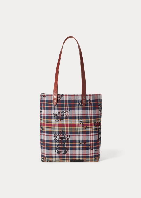 Ralph Lauren Bavlněné Madras Tote Viacfarebný | AbIfWNBv