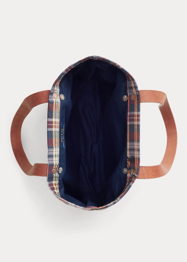 Ralph Lauren Bavlněné Madras Tote Viacfarebný | AbIfWNBv