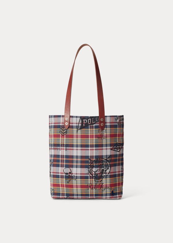 Ralph Lauren Bavlněné Madras Tote Viacfarebný | AbIfWNBv