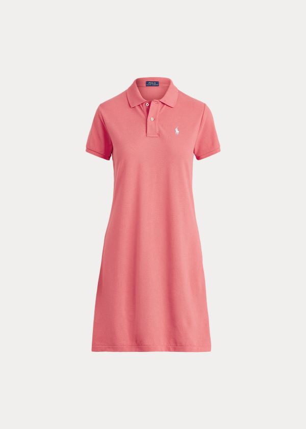 Ralph Lauren Bavlněné Mesh Polo Šaty Koralove | POOpOkig