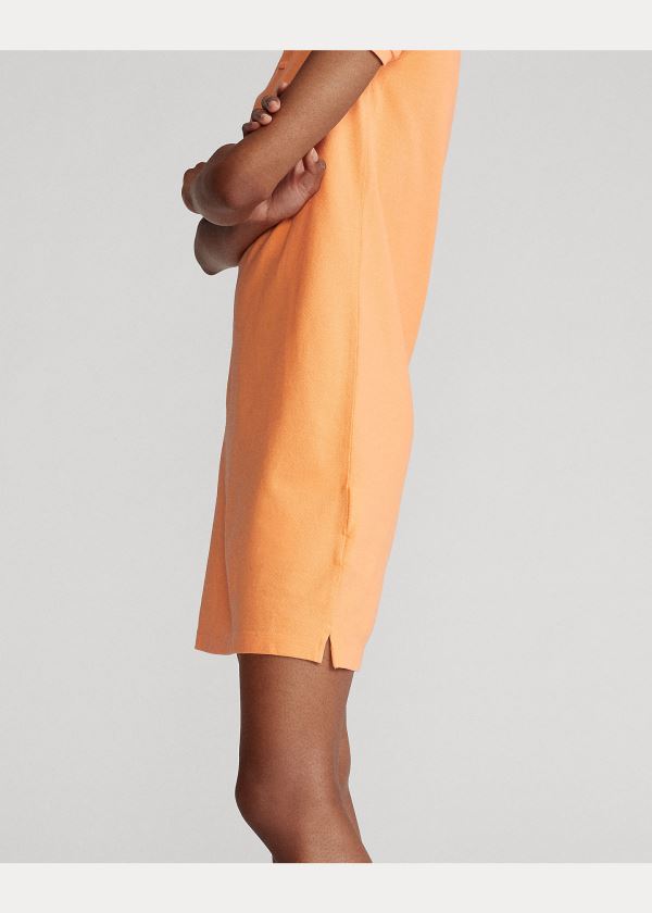 Ralph Lauren Bavlněné Mesh Polo Šaty Oranžové | gaoUpNpw