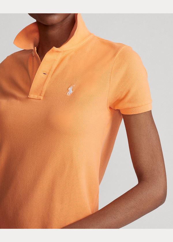 Ralph Lauren Bavlněné Mesh Polo Šaty Oranžové | gaoUpNpw