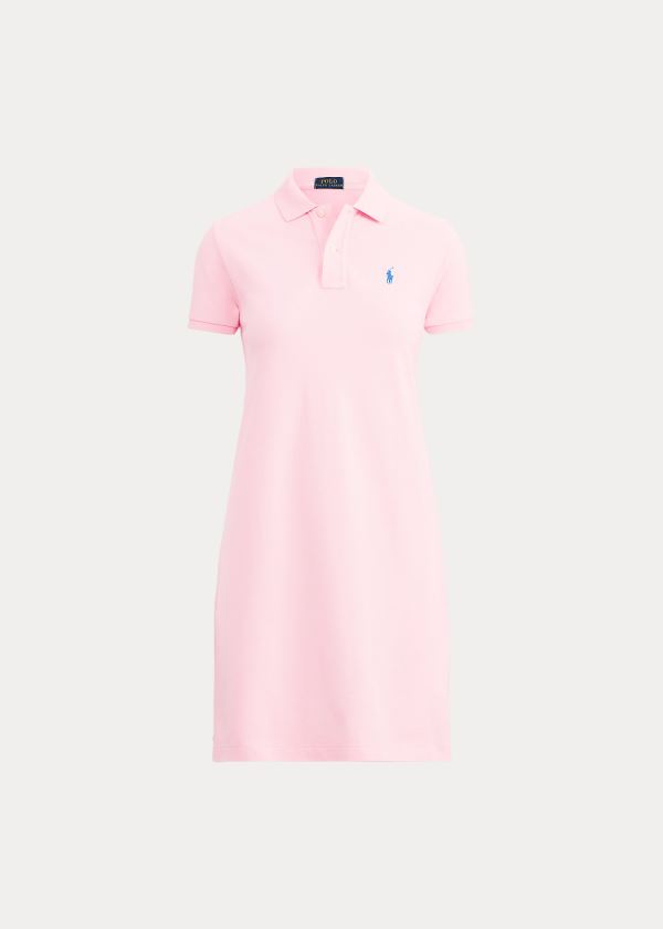 Ralph Lauren Bavlněné Mesh Polo Šaty Růžové | yw5Du8OC