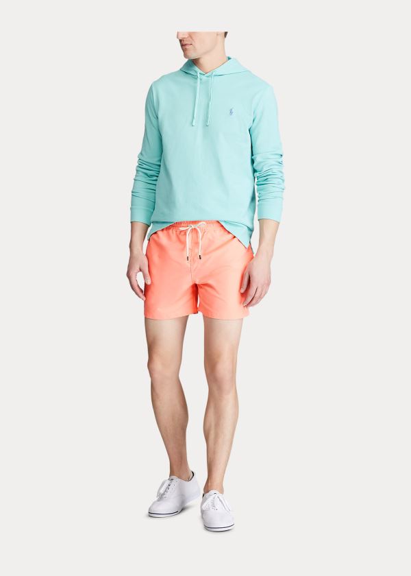 Ralph Lauren Bavlněné Mesh S Kapucí T-Shirt Zelene | PZ0YgKwn