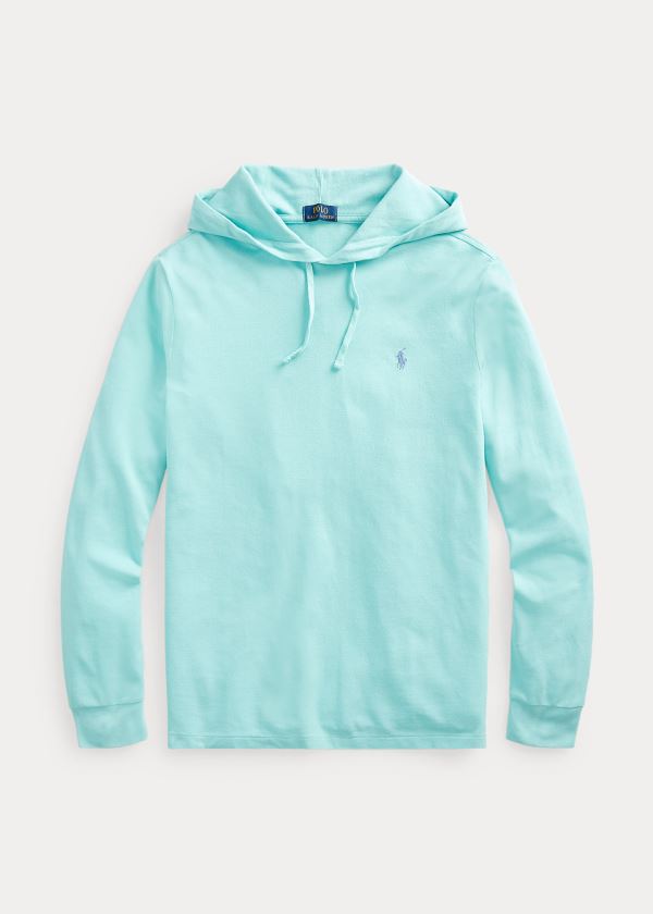 Ralph Lauren Bavlněné Mesh S Kapucí T-Shirt Zelene | PZ0YgKwn