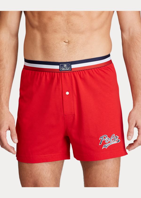 Ralph Lauren Bavlněné-Modal Knit Boxerské Červené | W8gcOERq