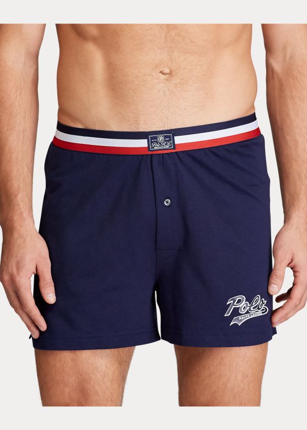 Ralph Lauren Bavlněné-Modal Knit Boxerské Tmavě Blankyt Červené | b7mtJwyD