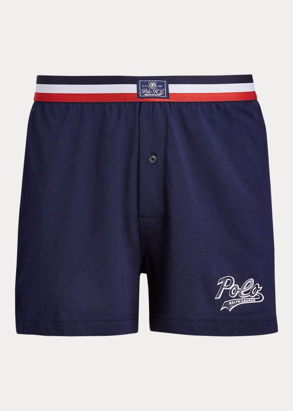 Ralph Lauren Bavlněné-Modal Knit Boxerské Tmavě Blankyt Červené | b7mtJwyD