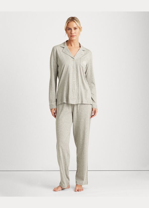 Ralph Lauren Bavlněné-Modal Sleep Set Šedé | B41izly0