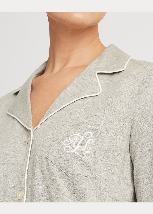 Ralph Lauren Bavlněné-Modal Sleep Set Šedé | B41izly0