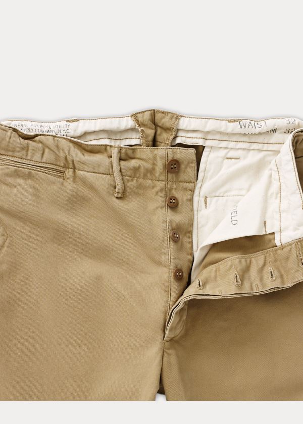 Ralph Lauren Bavlněné Officer's Chino Hnědožlutý | bDw7GMMx