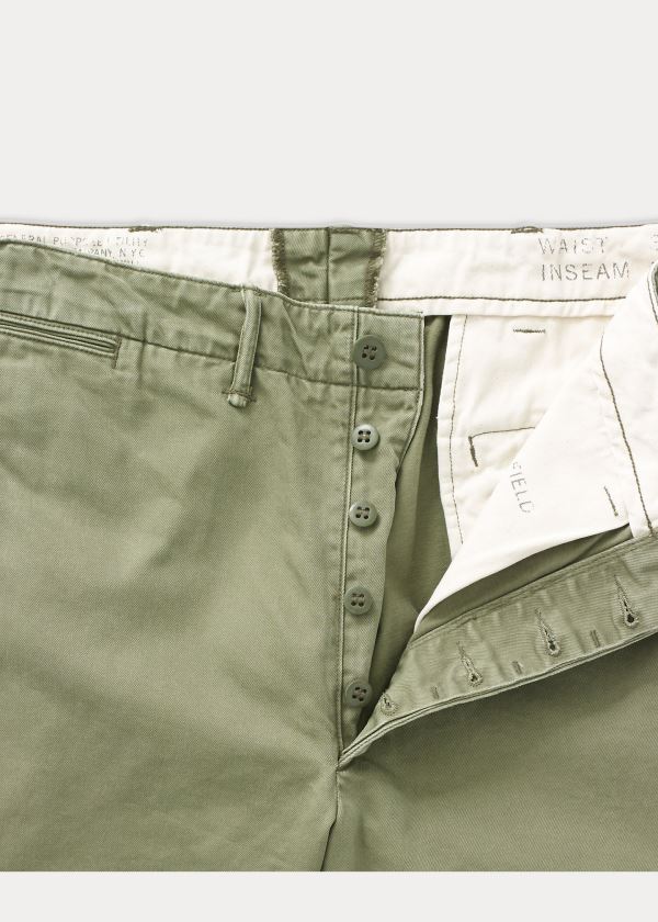Ralph Lauren Bavlněné Officer's Chino Olivy Zelené | ONJTTLqJ