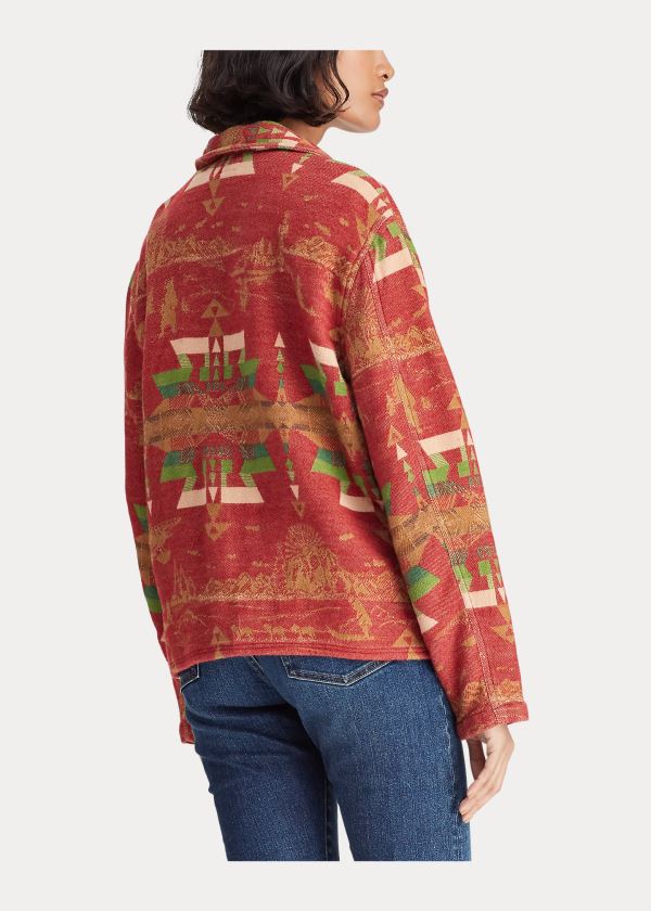 Ralph Lauren Bavlněné Overshirt Červené Hnědé Viacfarebný | mM0njCHY
