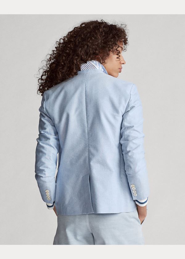 Ralph Lauren Bavlněné Oxford Blazer Blankyt | uRF2drU4