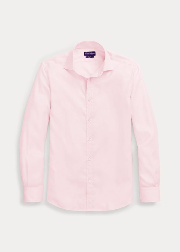 Ralph Lauren Bavlněné Oxford Šaty Shirt Světle Růžové | l3vxRloo