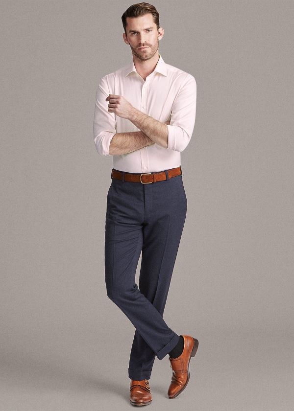 Ralph Lauren Bavlněné Oxford Šaty Shirt Světle Růžové | l3vxRloo