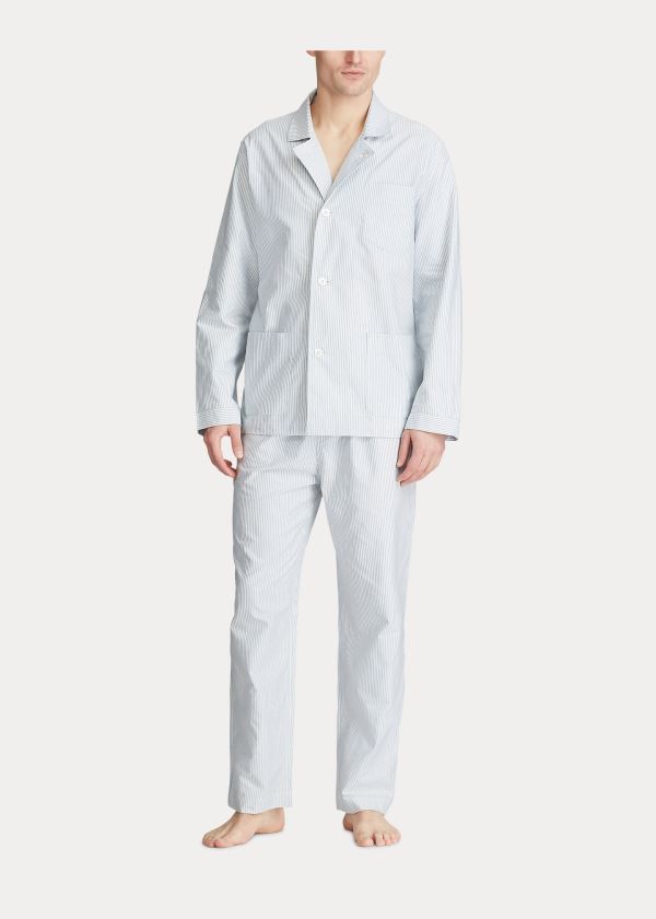 Ralph Lauren Bavlněné Pajama Gift Set Blankyt Bílé Proužek | SrZrzNs4