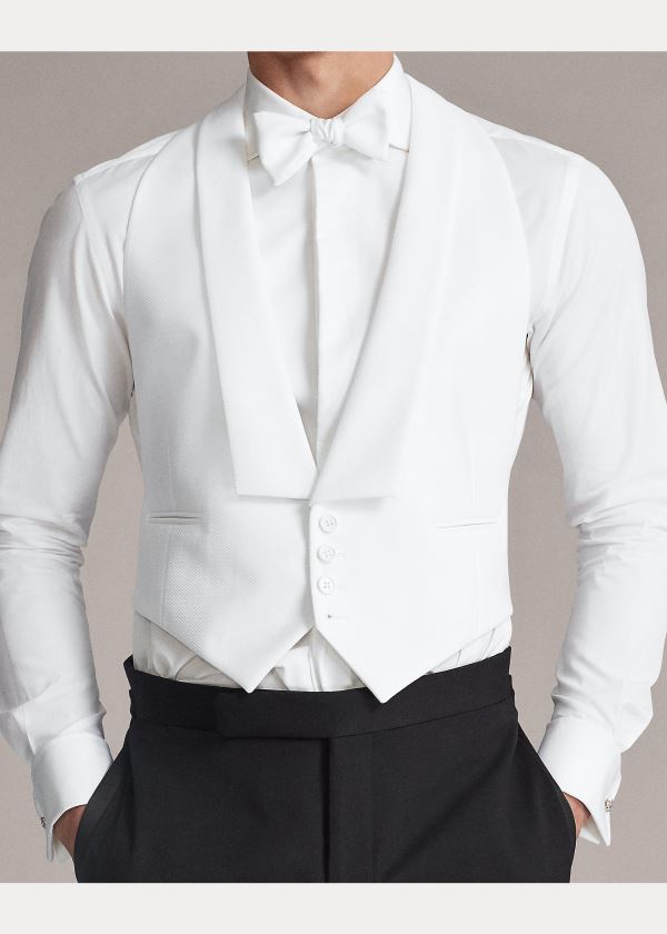Ralph Lauren Bavlněné Piqué Vest Bílé | wkhPXtjT