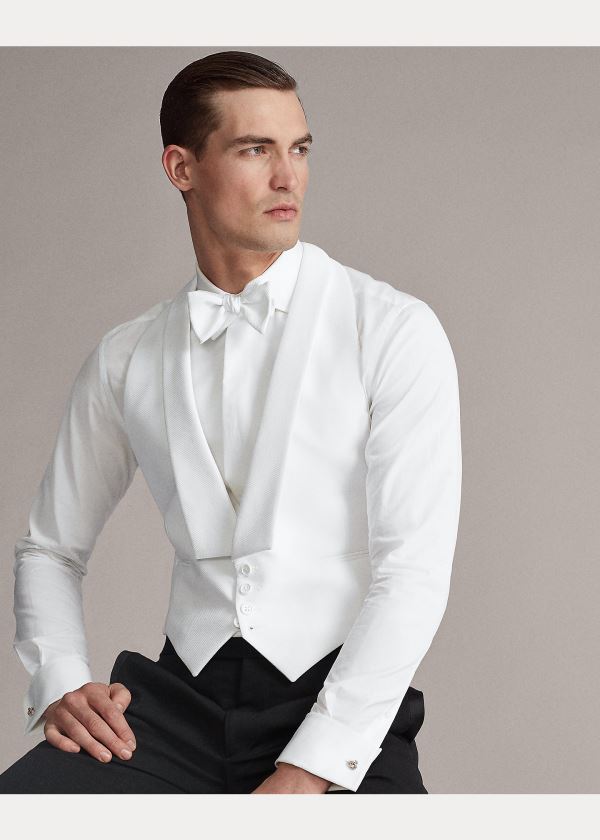 Ralph Lauren Bavlněné Piqué Vest Bílé | wkhPXtjT