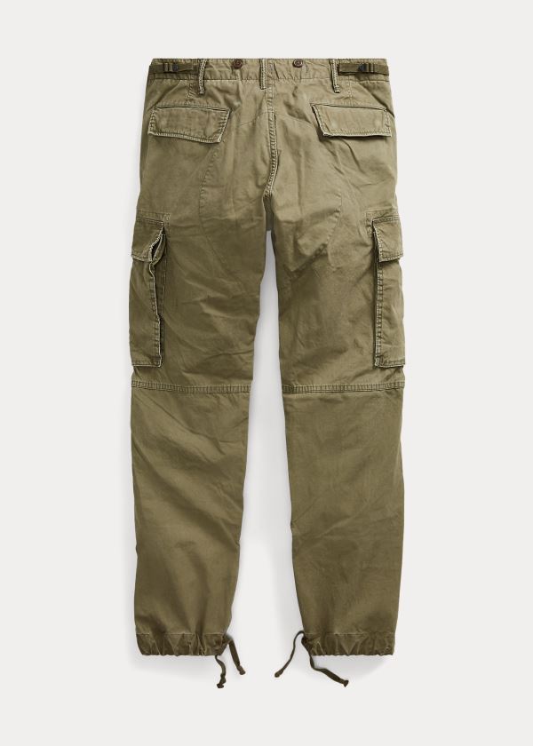 Ralph Lauren Bavlněné Poplin Cargo Pant Tmavě Olivy Zelené | SM9CFJ5k