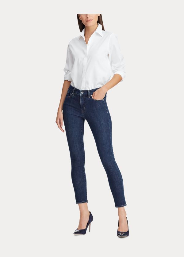 Ralph Lauren Bavlněné Poplin Shirt Bílé | ekWckzYI