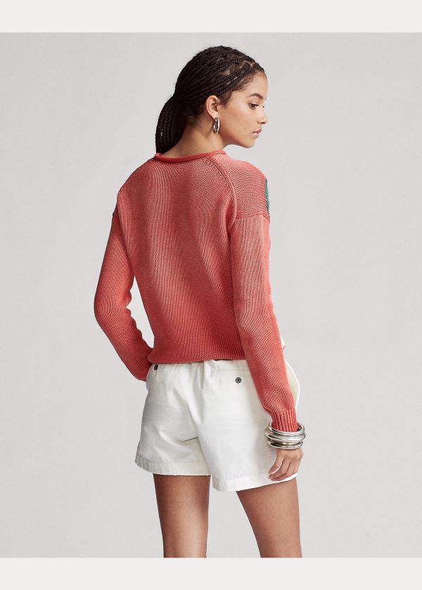 Ralph Lauren Bavlněné Rollneck Svetrové Červené Viacfarebný | 6PNq8QVo