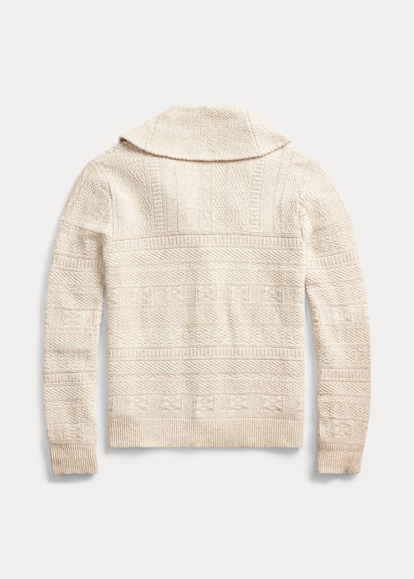 Ralph Lauren Bavlněné-Silk Cardigan Krém | 0kT4z9km