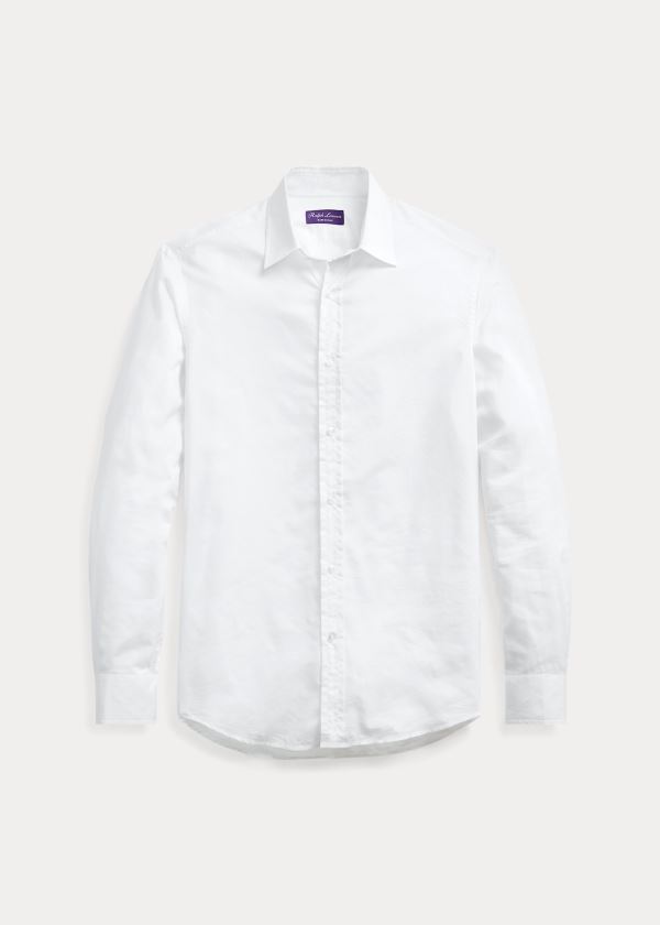 Ralph Lauren Bavlněné-Silk Shirt Oranžové Blankyt Světle Modré | d1uZHf7f
