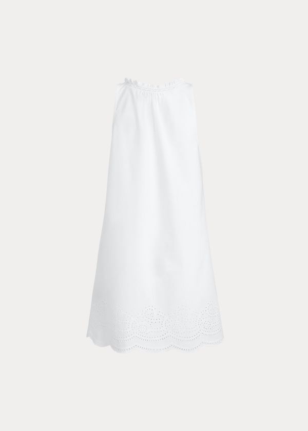 Ralph Lauren Bavlněné Sleep Gown Bílé | 6kCE4orO