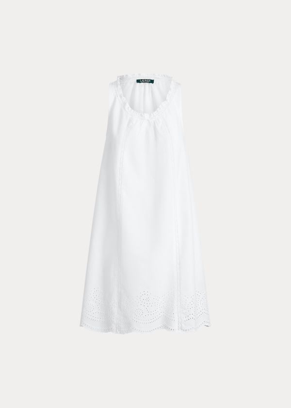Ralph Lauren Bavlněné Sleep Gown Bílé | 6kCE4orO