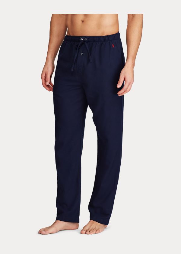 Ralph Lauren Bavlněné Sleep Pant Tmavě Blankyt Červené | YVRbvqyA