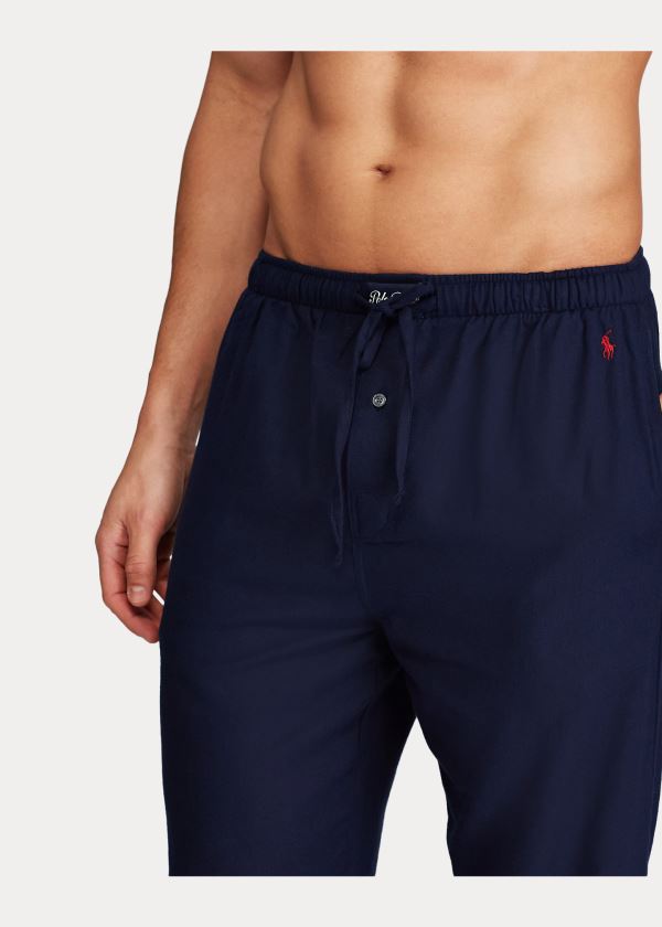 Ralph Lauren Bavlněné Sleep Pant Tmavě Blankyt Červené | YVRbvqyA