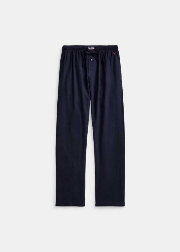 Ralph Lauren Bavlněné Sleep Pant Tmavě Blankyt Červené | YVRbvqyA