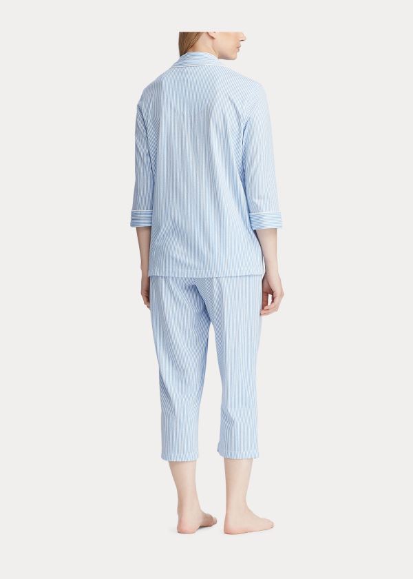 Ralph Lauren Bavlněné Sleep Set Blankyt Proužek | OuuXLYhA