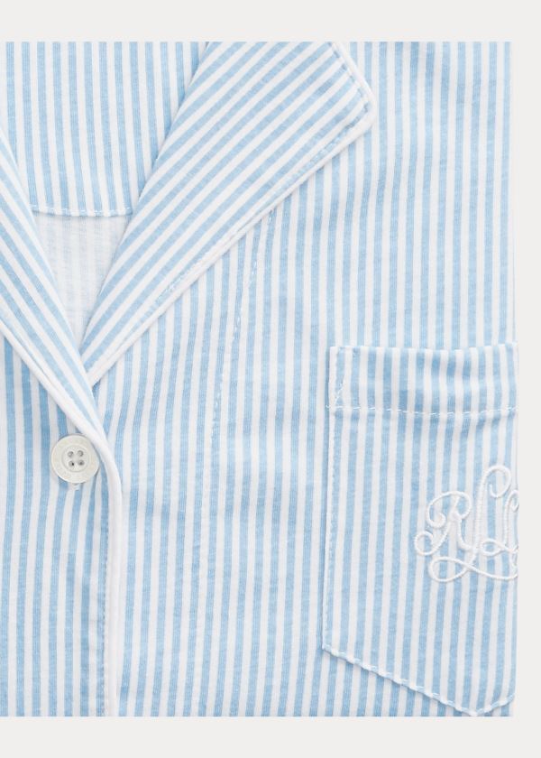 Ralph Lauren Bavlněné Sleep Set Blankyt Proužek | OuuXLYhA