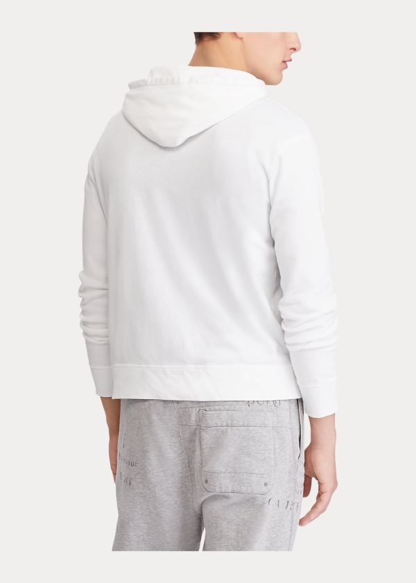 Ralph Lauren Bavlněné Spa Terry Hoodie Bílé | AkFD80Hj