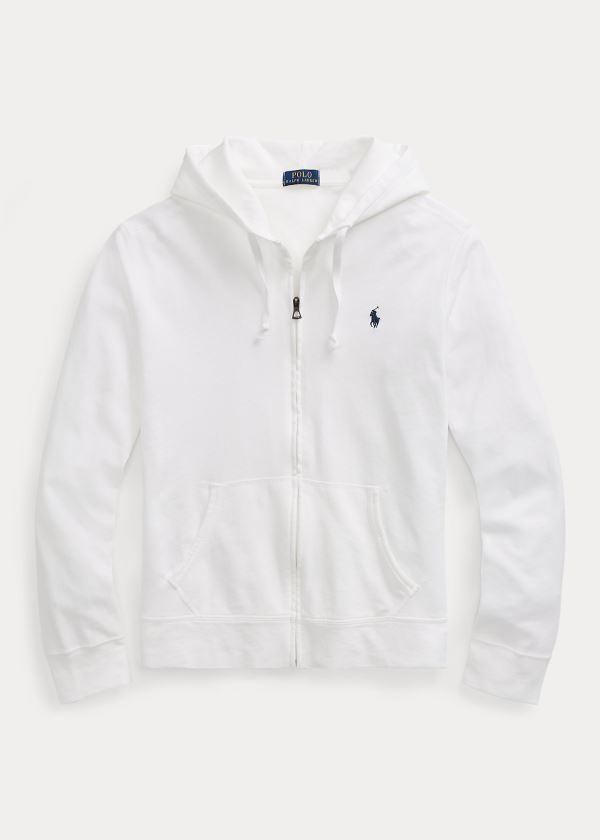 Ralph Lauren Bavlněné Spa Terry Hoodie Bílé | AkFD80Hj