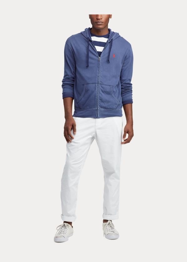 Ralph Lauren Bavlněné Spa Terry Hoodie Tmavě Blankyt | LTZjd10t