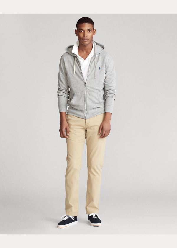 Ralph Lauren Bavlněné Spa Terry Hoodie Šedé | ZEOtJRsP