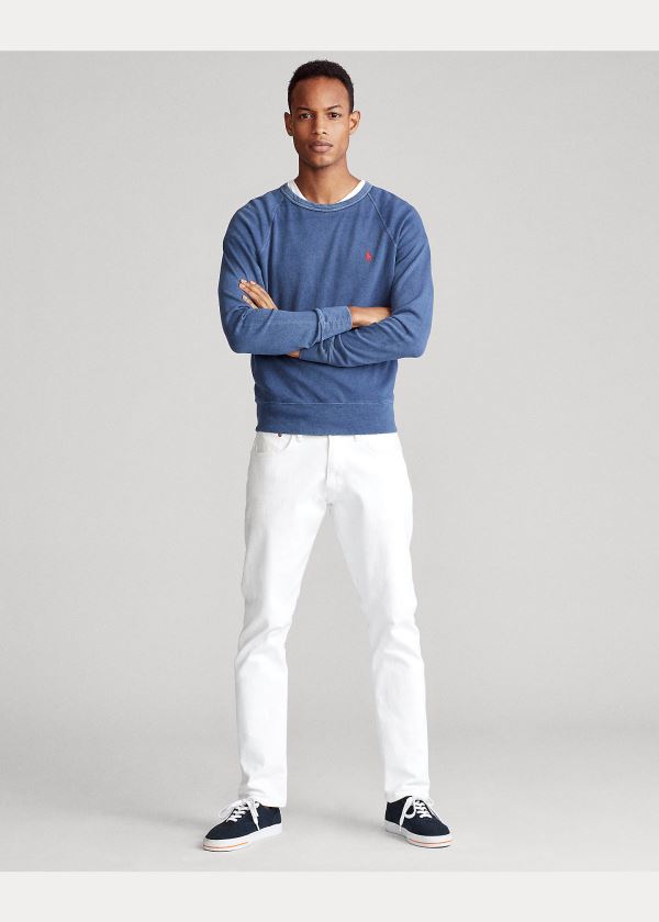 Ralph Lauren Bavlněné Spa Terry Sweatshirt Tmavě Blankyt | 0x30zWF3