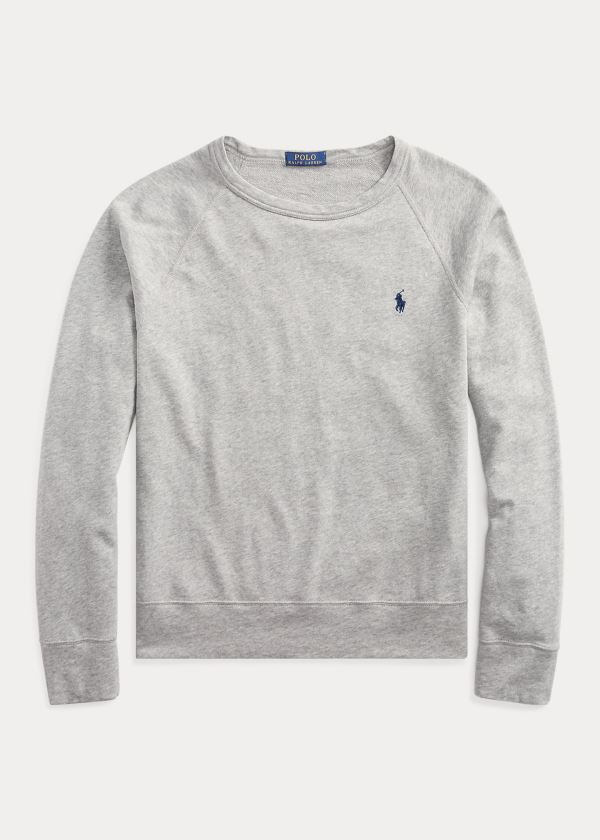 Ralph Lauren Bavlněné Spa Terry Sweatshirt Šedé | 473uaycu