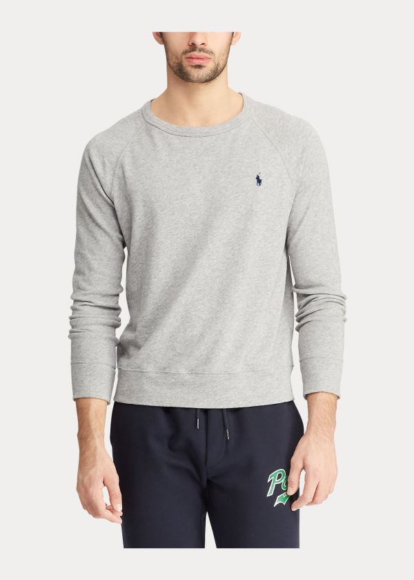 Ralph Lauren Bavlněné Spa Terry Sweatshirt Šedé | 473uaycu