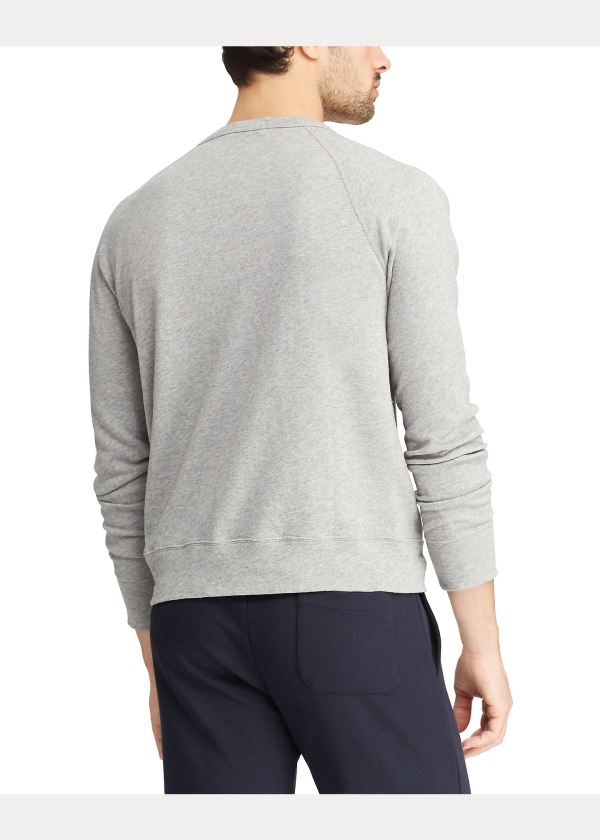 Ralph Lauren Bavlněné Spa Terry Sweatshirt Šedé | 473uaycu
