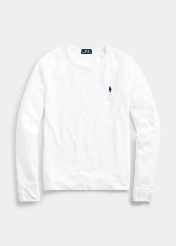 Ralph Lauren Bavlněné Spa Terry Sweatshirt Bílé | 9r3mSAS1