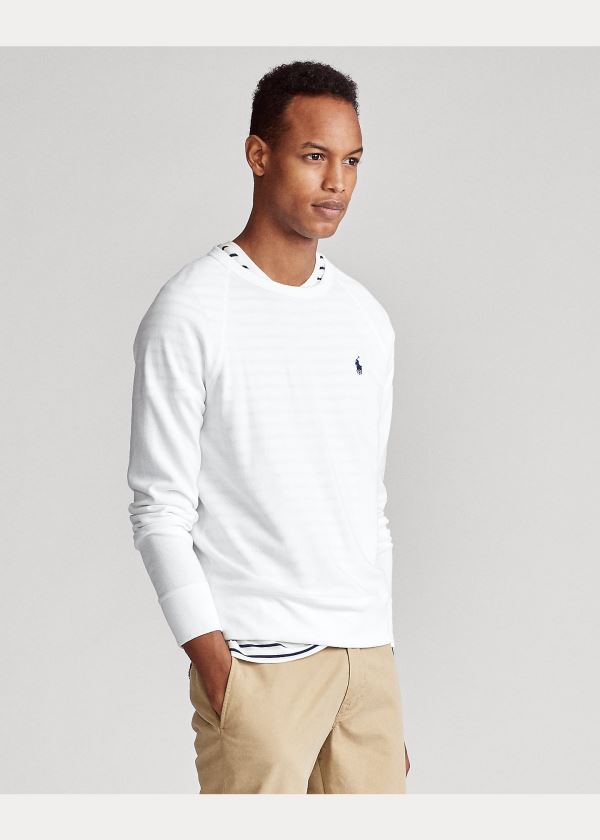 Ralph Lauren Bavlněné Spa Terry Sweatshirt Bílé | 9r3mSAS1