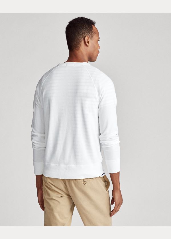 Ralph Lauren Bavlněné Spa Terry Sweatshirt Bílé | 9r3mSAS1