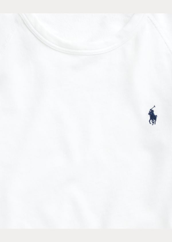 Ralph Lauren Bavlněné Spa Terry Sweatshirt Bílé | 9r3mSAS1
