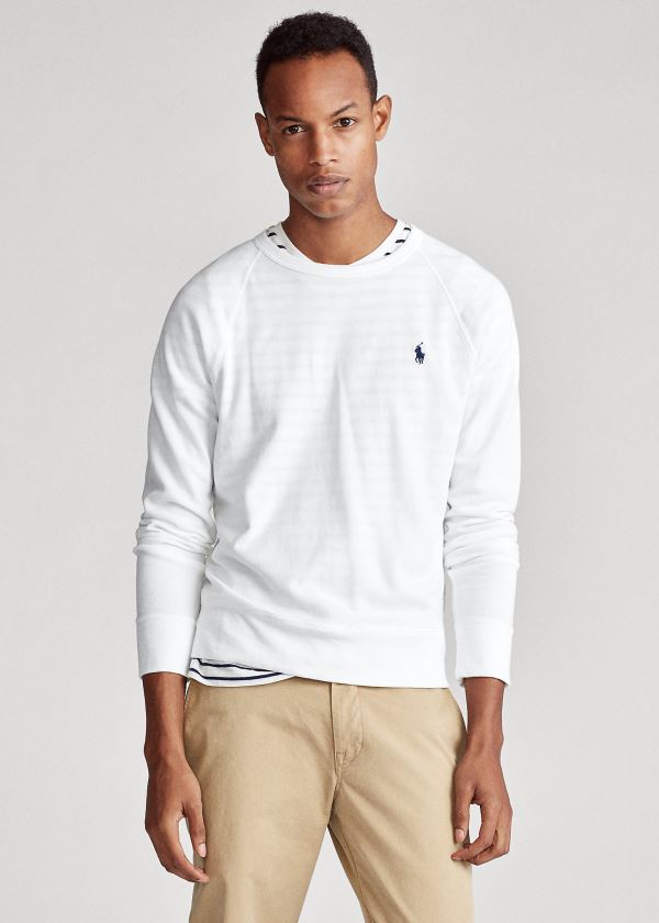 Ralph Lauren Bavlněné Spa Terry Sweatshirt Bílé | 9r3mSAS1
