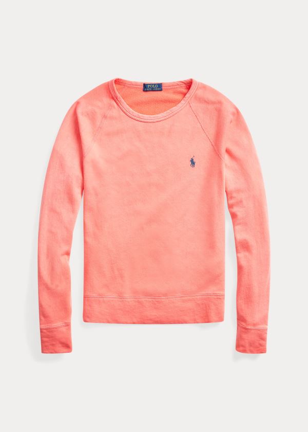 Ralph Lauren Bavlněné Spa Terry Sweatshirt Červené | CzI2ekIb