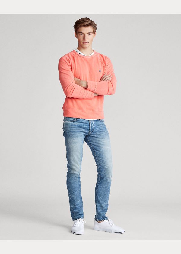 Ralph Lauren Bavlněné Spa Terry Sweatshirt Červené | CzI2ekIb